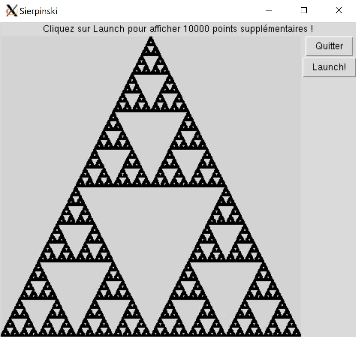 Triangle de Sierpinski.